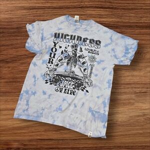 Your Highness Blue Tie-Dye Graphic T-Shirt